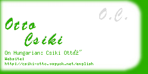 otto csiki business card